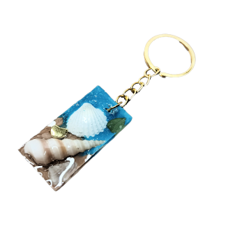 Beach shells mini keychain