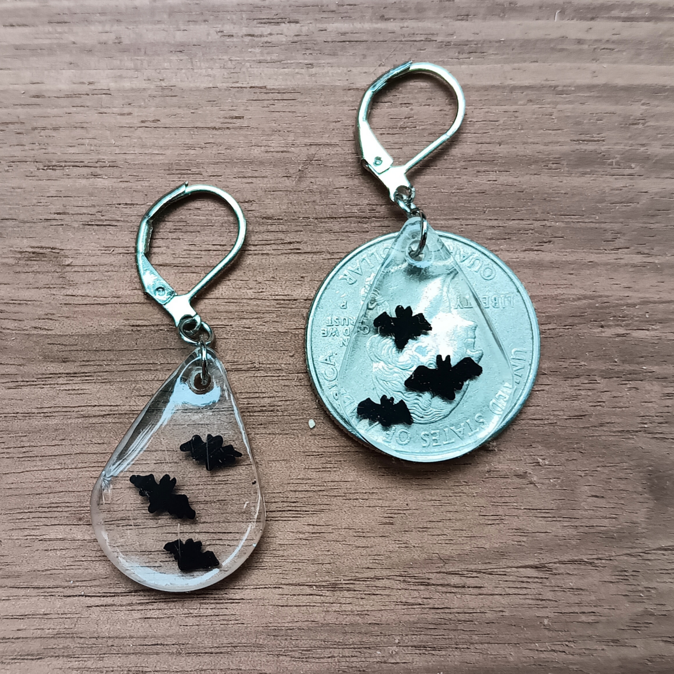Teardrop bat Earrings - Image 5