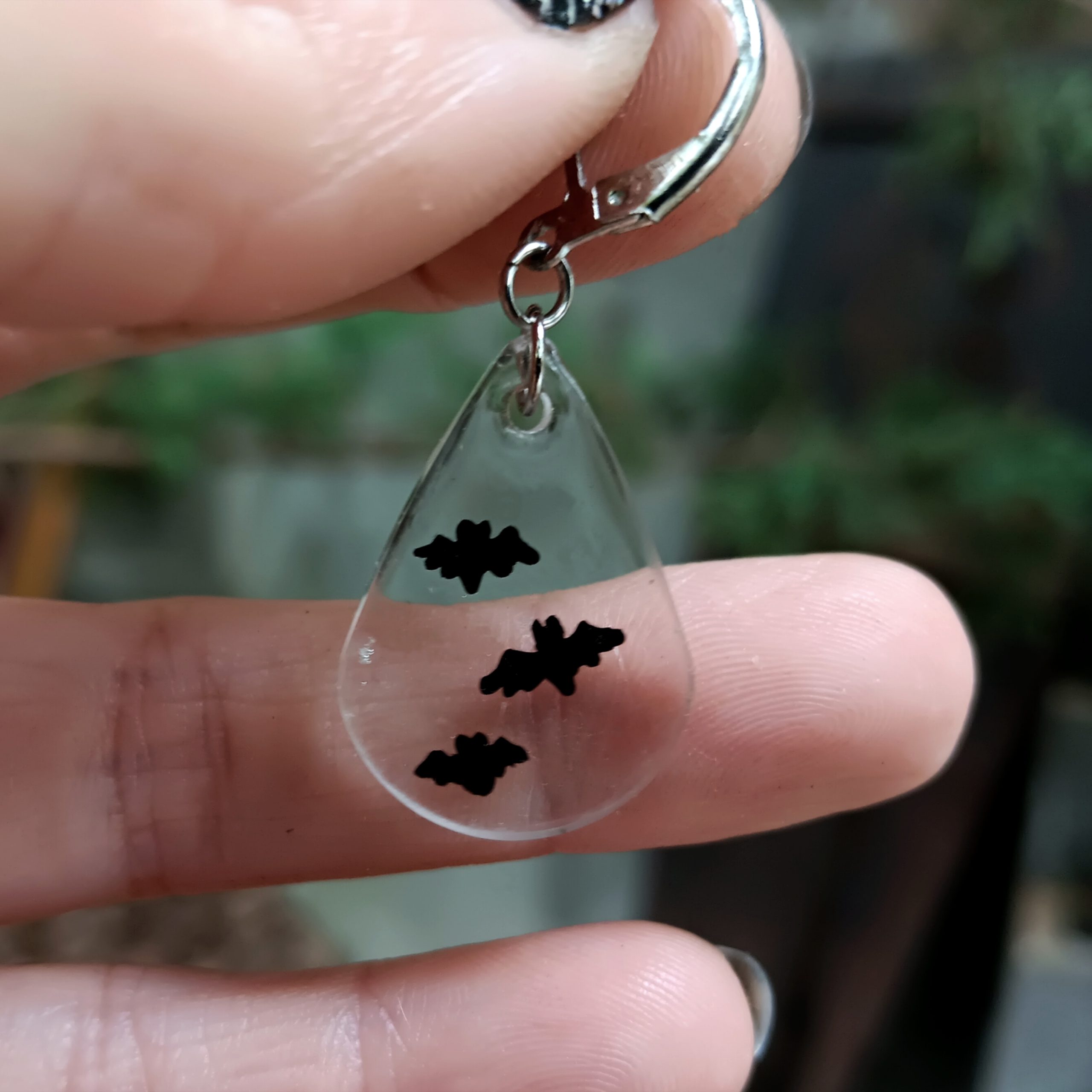Teardrop bat Earrings - Image 3