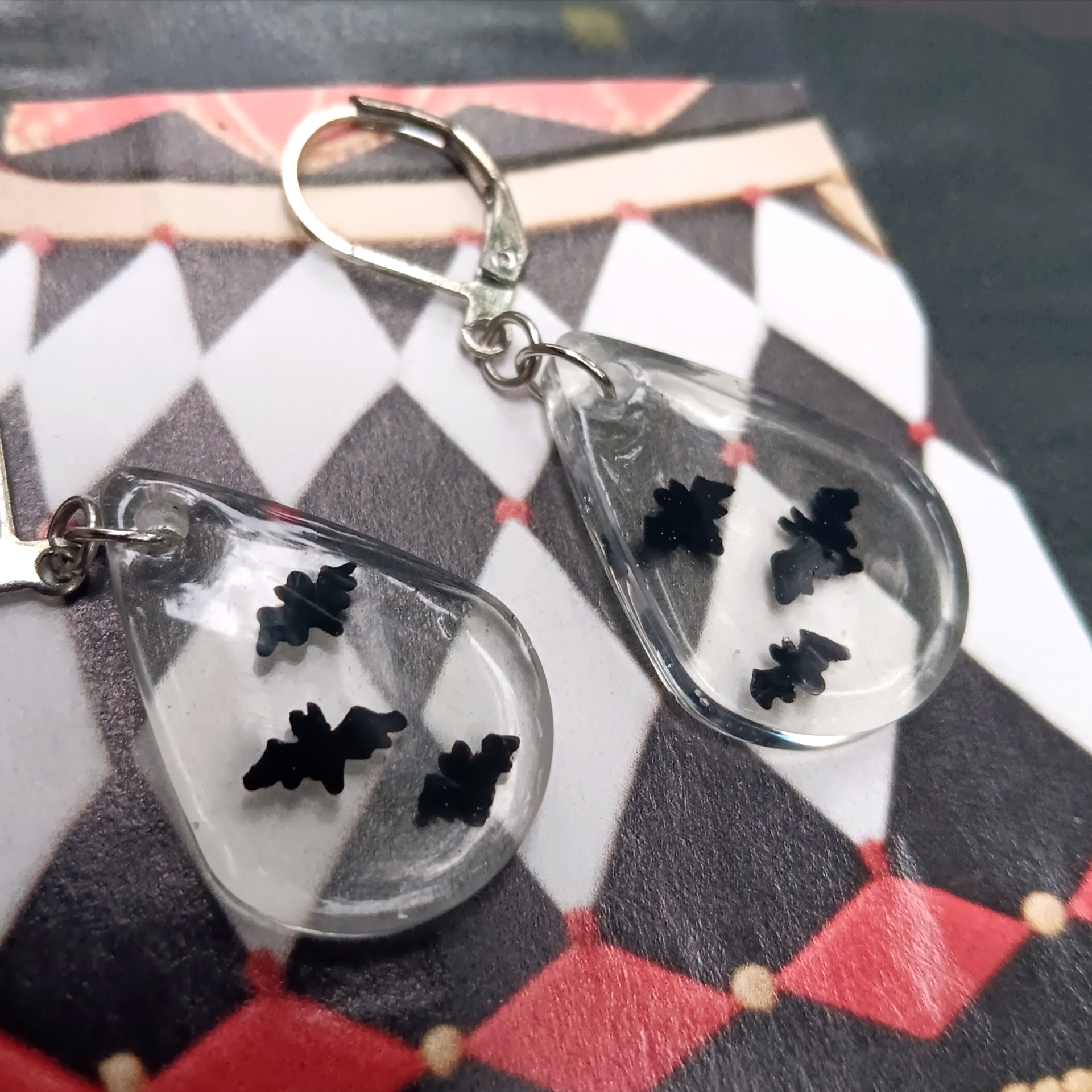 Teardrop bat Earrings - Image 2