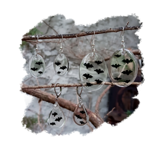 Floating Bat Earrings