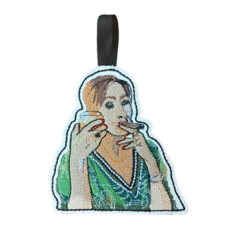 JK Rowling cigar embroidered ornament