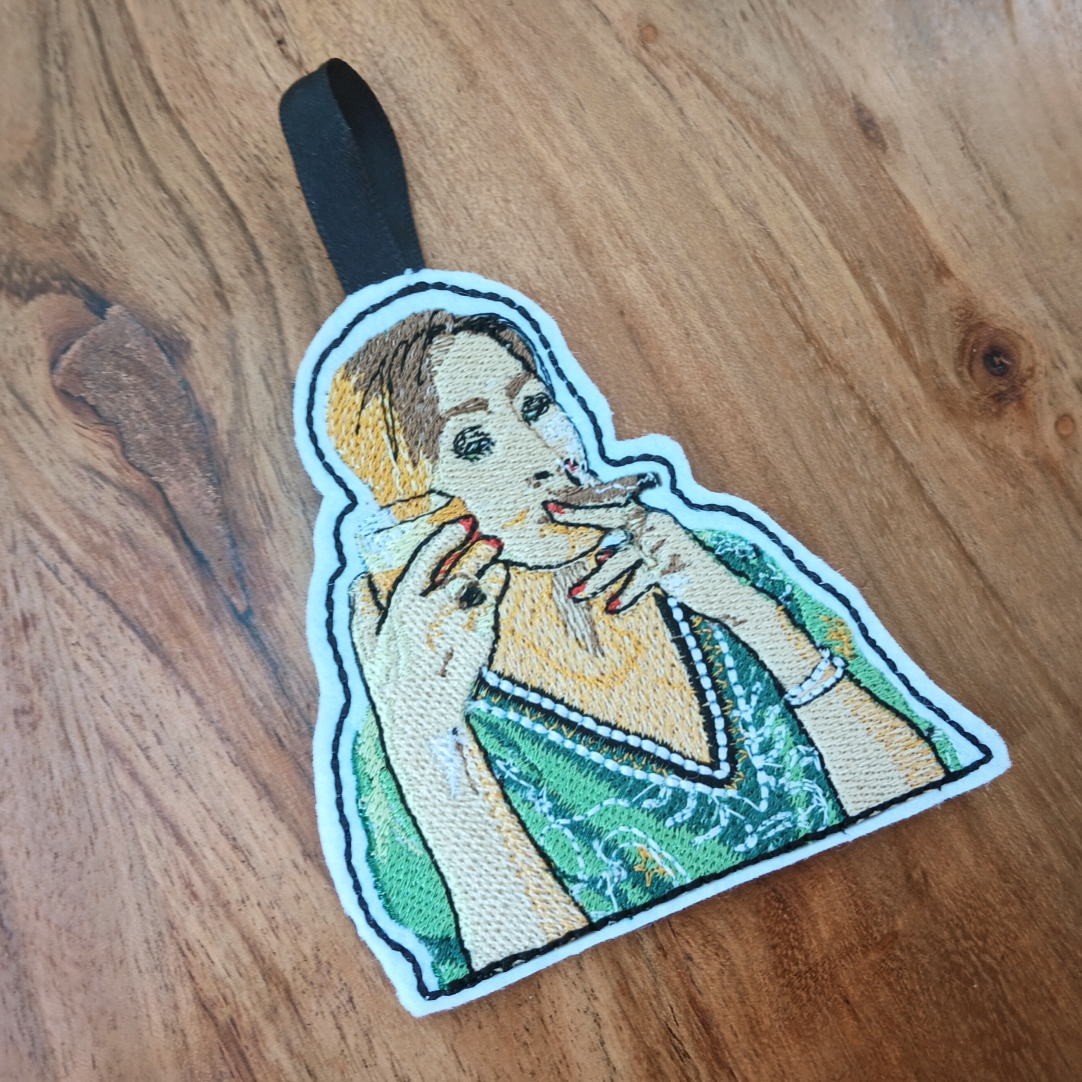 JK Rowling cigar embroidered ornament - Image 2