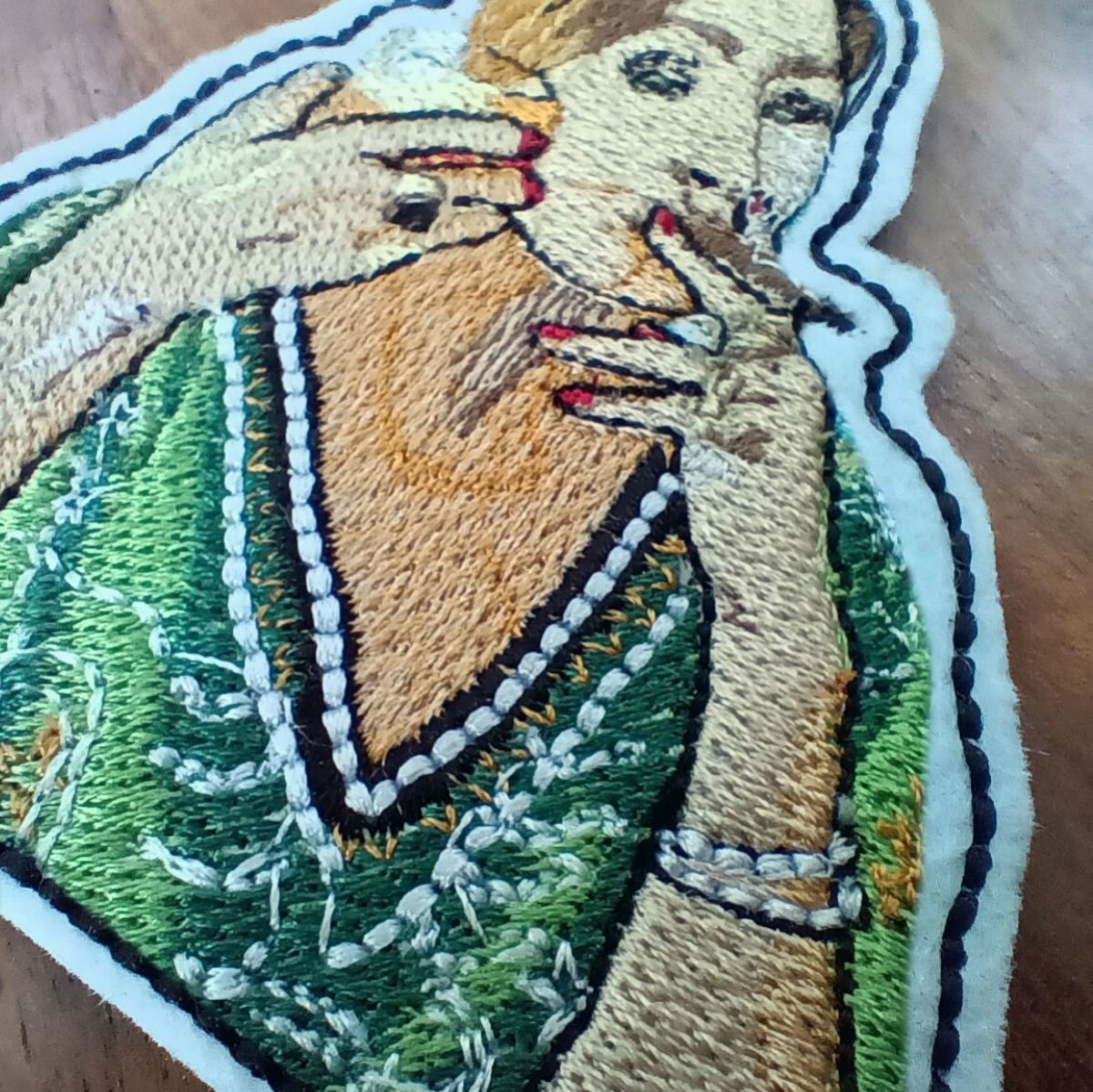 JK Rowling cigar embroidered ornament - Image 3